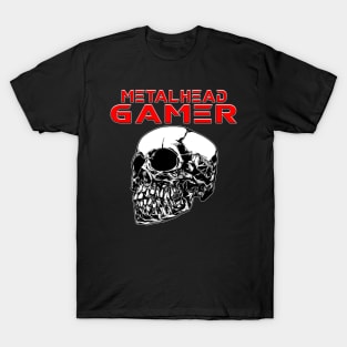 Metalhead Gamer Quarter Skull Red T-Shirt